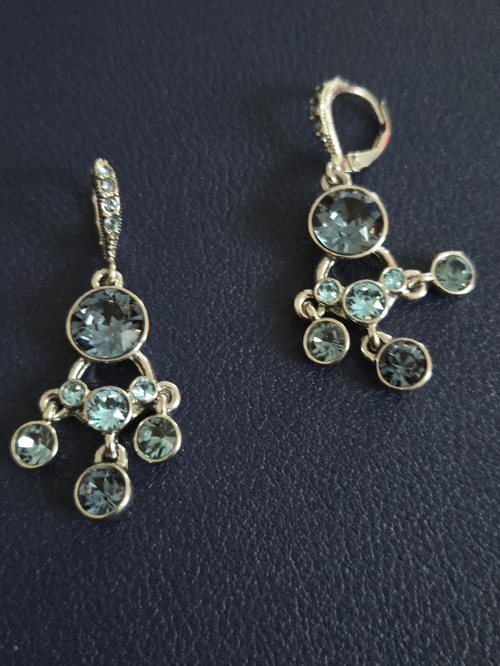 Gold-Tone Aqua Crystal Drop Earrings - Women Jewelry